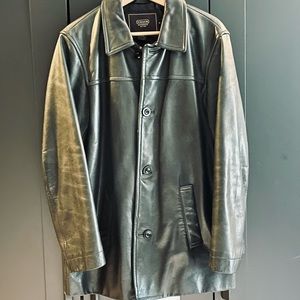 COACH Men’s Leather Vintage Jacket - Size M